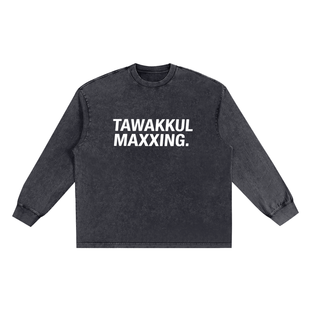 Washed TAWAKKUL MAXXING Long Sleeve