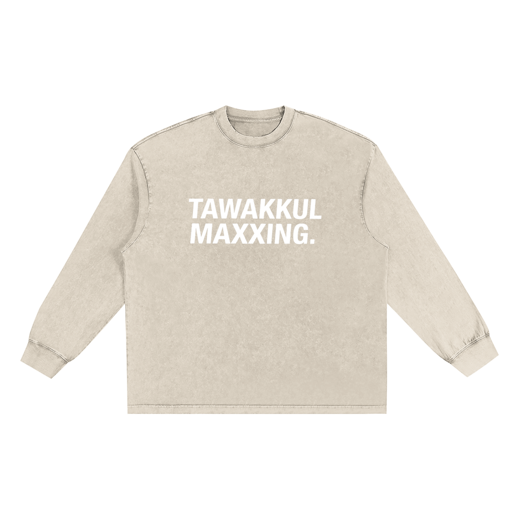 Washed TAWAKKUL MAXXING Long Sleeve