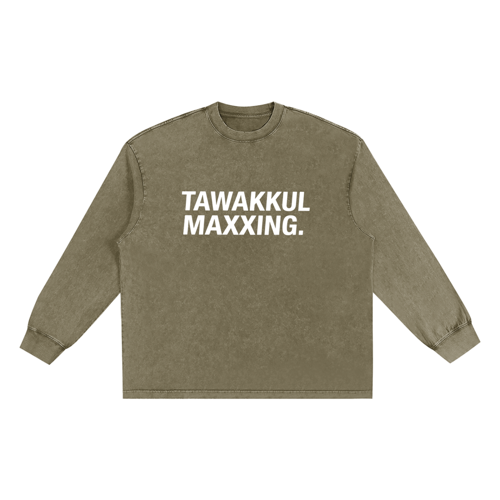 Washed TAWAKKUL MAXXING Long Sleeve