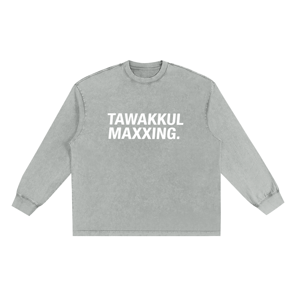 Washed TAWAKKUL MAXXING Long Sleeve